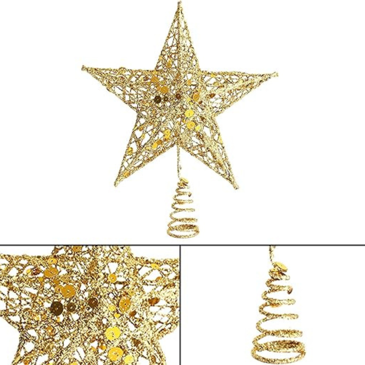 Estrella Árbol de Navidad metalizado