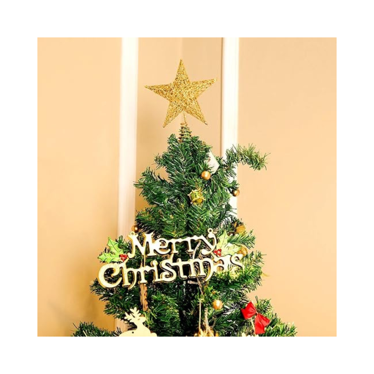 Estrella Árbol de Navidad metalizado