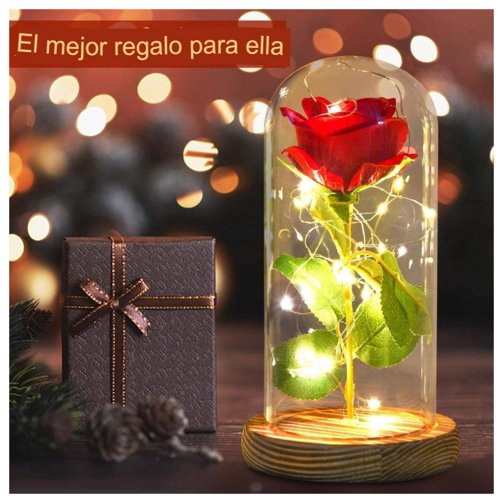 Rosa Luces LED Cálidas + Cúpula